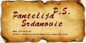 Pantelija Srdanović vizit kartica